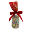 Mug Stuffer Gift Bag w/ Conversation Hearts - Red Swirl